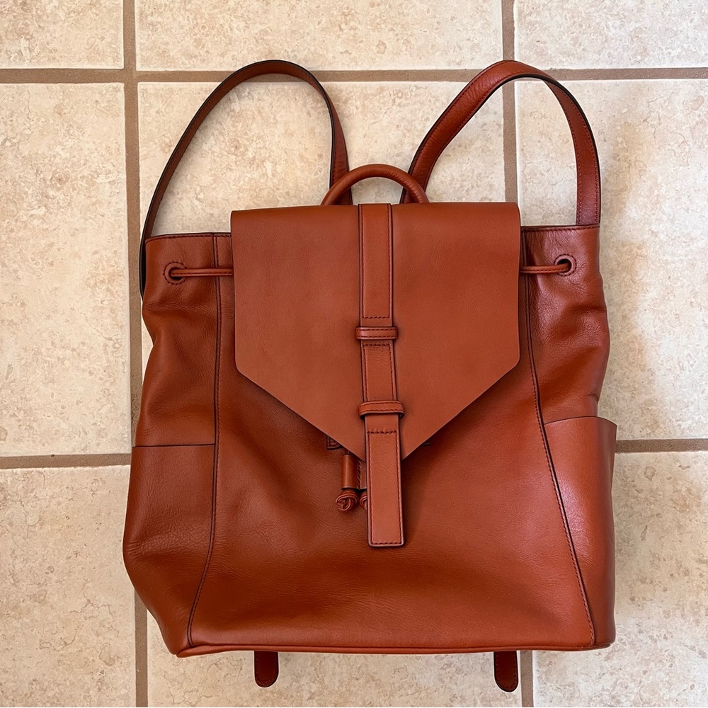 Vera Bradley Mesa Brown Big Sky Leather Backpack Bag